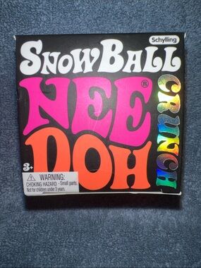 **AUTHENTIC** NeeDoh SnowBall Crunchy Stress Toy - Pink & Orange